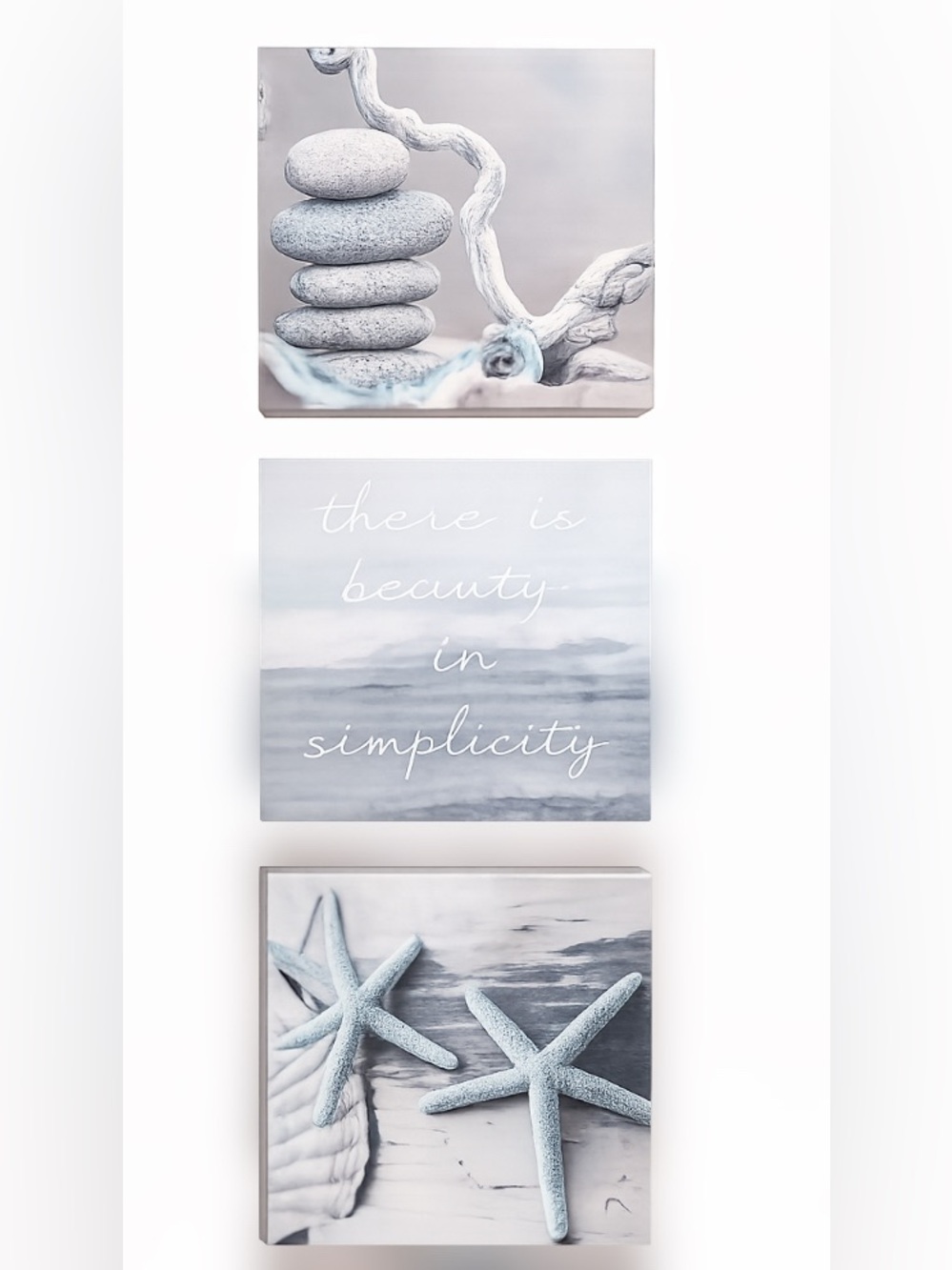 Set of 3 Coastal Wall Art Shadow Boxes – Neutral Beach Decor